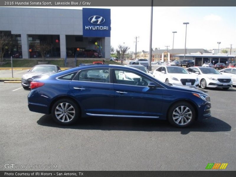 Lakeside Blue / Gray 2016 Hyundai Sonata Sport