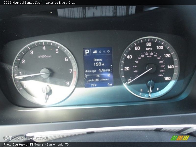 Lakeside Blue / Gray 2016 Hyundai Sonata Sport