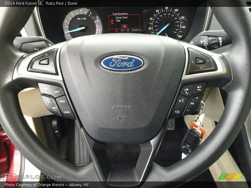 Ruby Red / Dune 2014 Ford Fusion SE