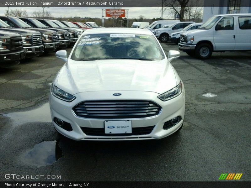 Oxford White / Medium Soft Ceramic 2015 Ford Fusion Titanium