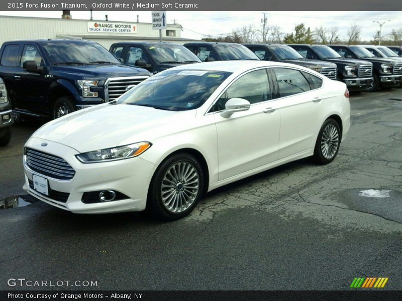 Oxford White / Medium Soft Ceramic 2015 Ford Fusion Titanium
