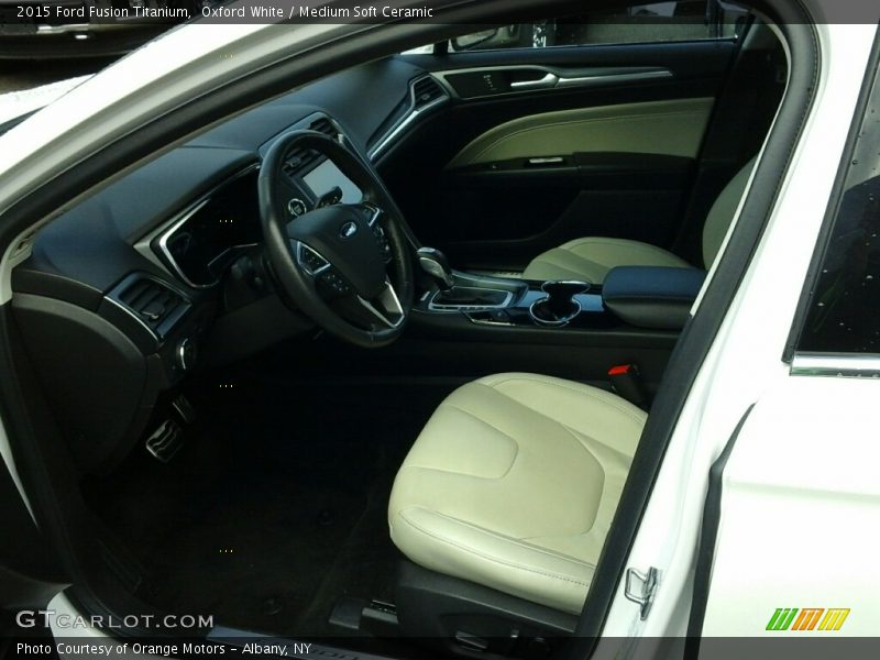 Oxford White / Medium Soft Ceramic 2015 Ford Fusion Titanium