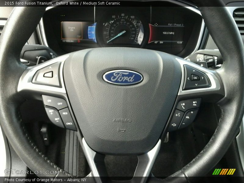 Oxford White / Medium Soft Ceramic 2015 Ford Fusion Titanium