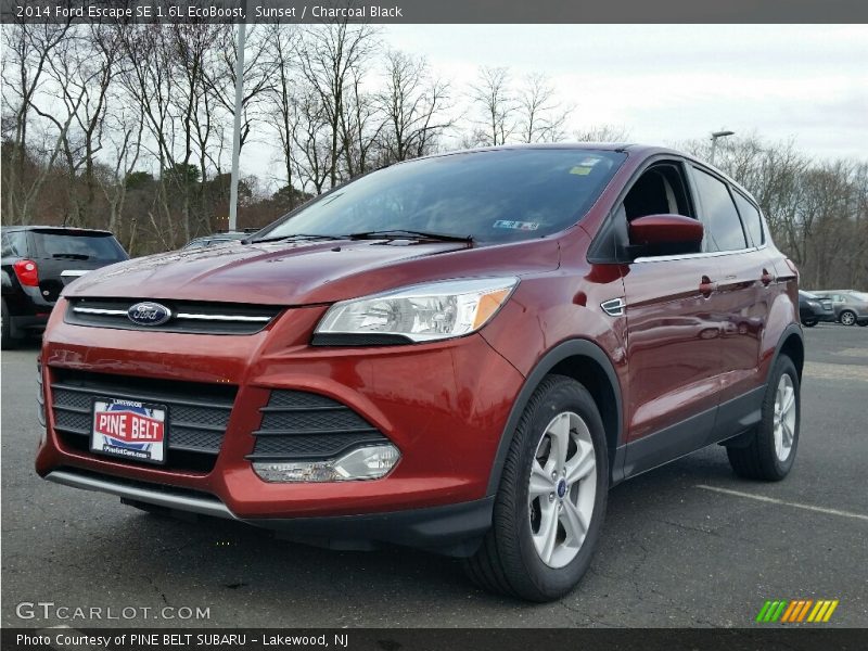 Sunset / Charcoal Black 2014 Ford Escape SE 1.6L EcoBoost