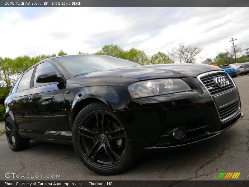 Brilliant Black / Black 2008 Audi A3 2.0T