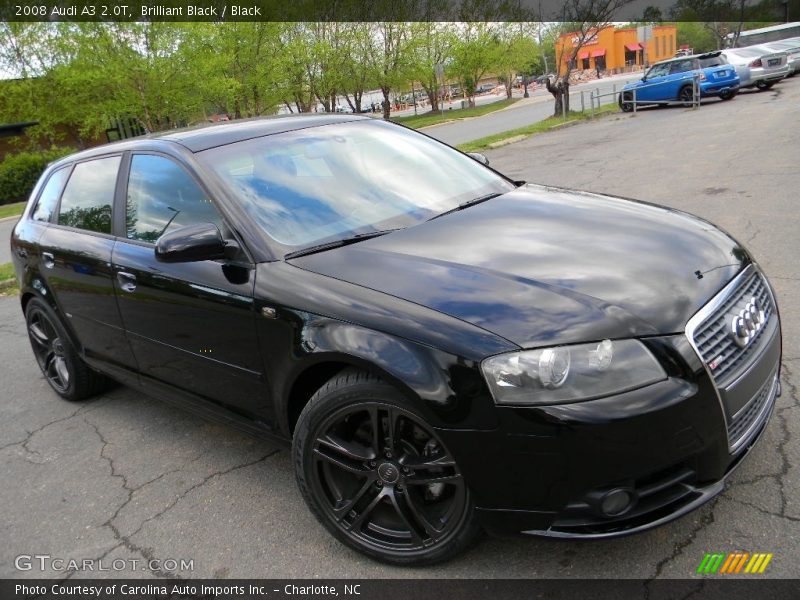 Brilliant Black / Black 2008 Audi A3 2.0T