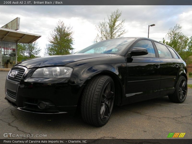 Brilliant Black / Black 2008 Audi A3 2.0T