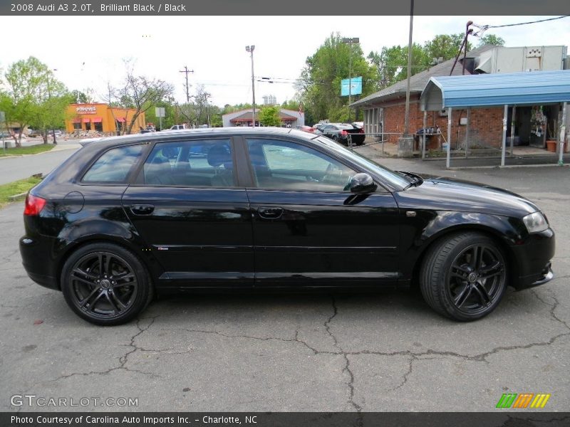 Brilliant Black / Black 2008 Audi A3 2.0T