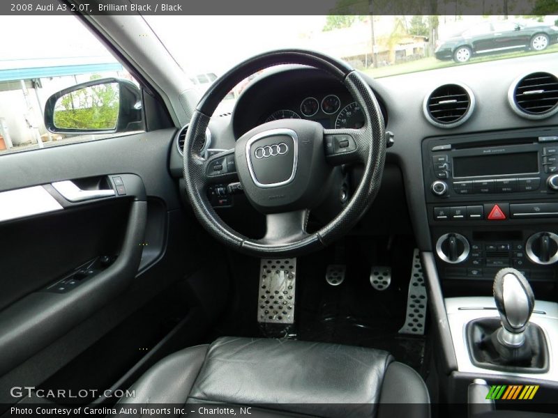 Brilliant Black / Black 2008 Audi A3 2.0T