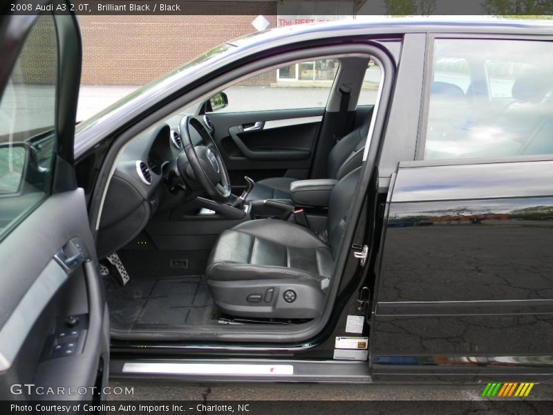 Brilliant Black / Black 2008 Audi A3 2.0T