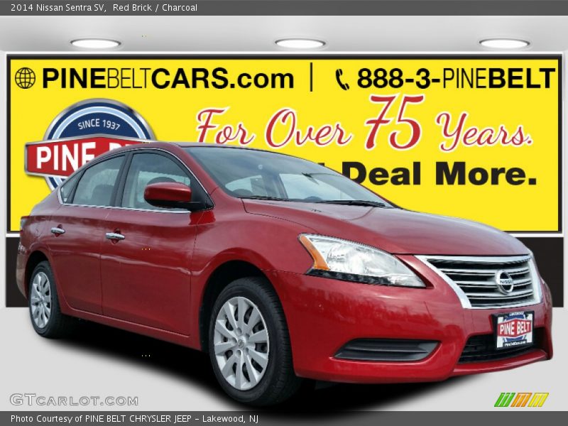 Red Brick / Charcoal 2014 Nissan Sentra SV