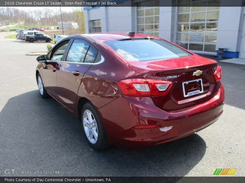Siren Red Tintcoat / Jet Black 2016 Chevrolet Cruze LT Sedan