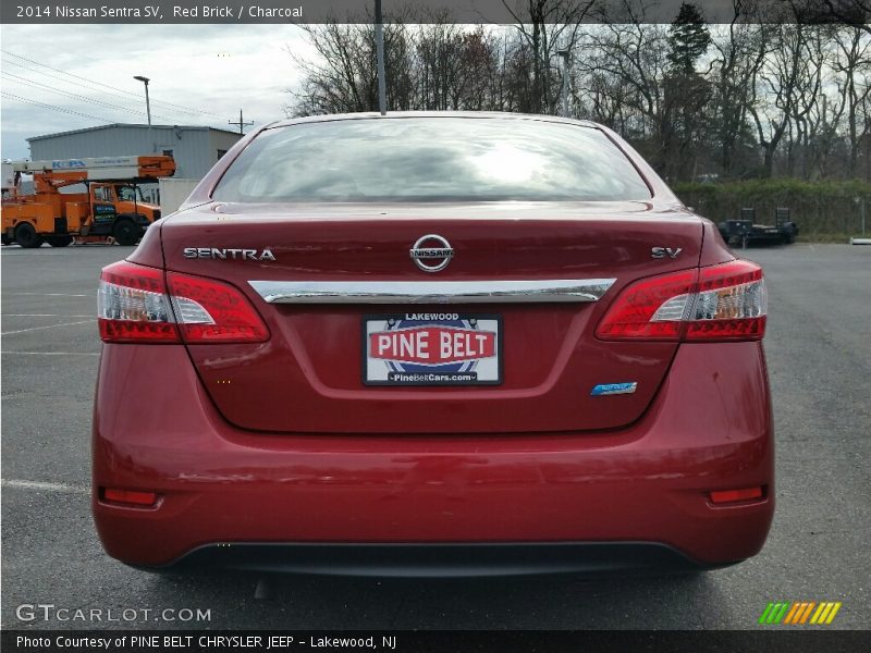 Red Brick / Charcoal 2014 Nissan Sentra SV