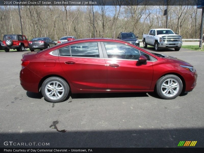 Siren Red Tintcoat / Jet Black 2016 Chevrolet Cruze LT Sedan