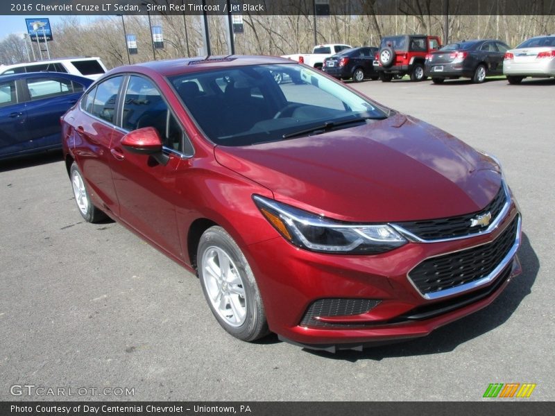 Siren Red Tintcoat / Jet Black 2016 Chevrolet Cruze LT Sedan