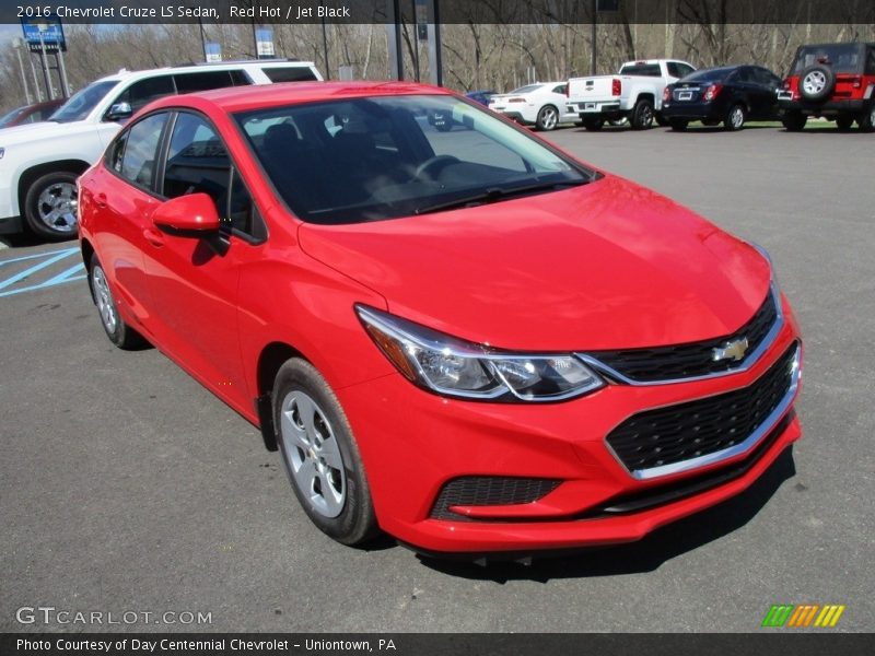 Red Hot / Jet Black 2016 Chevrolet Cruze LS Sedan