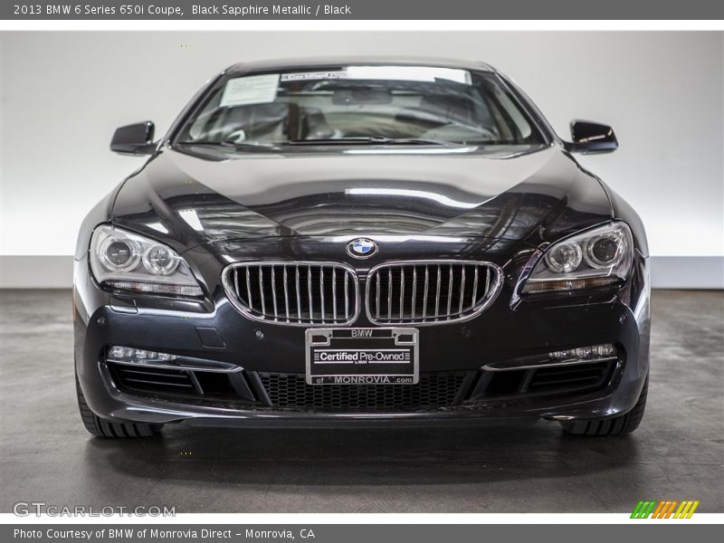 Black Sapphire Metallic / Black 2013 BMW 6 Series 650i Coupe