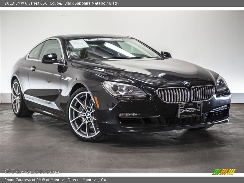 Black Sapphire Metallic / Black 2013 BMW 6 Series 650i Coupe