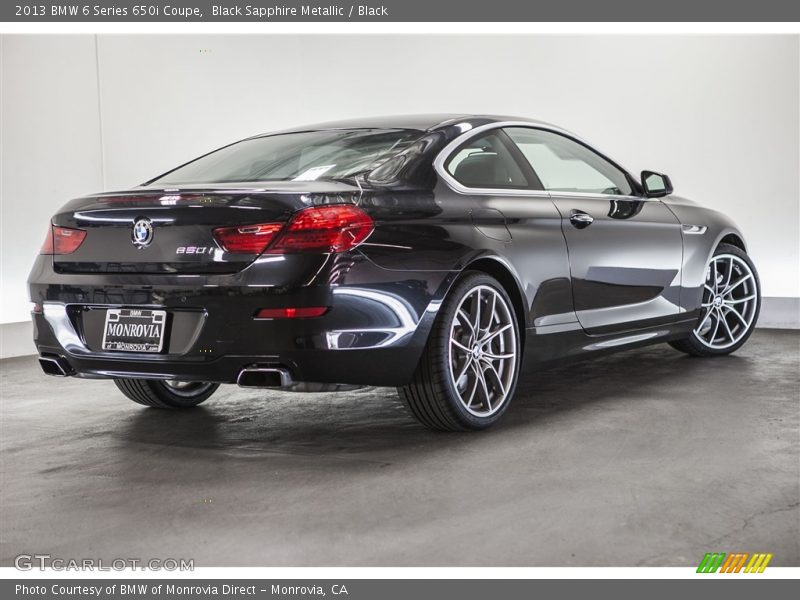 Black Sapphire Metallic / Black 2013 BMW 6 Series 650i Coupe