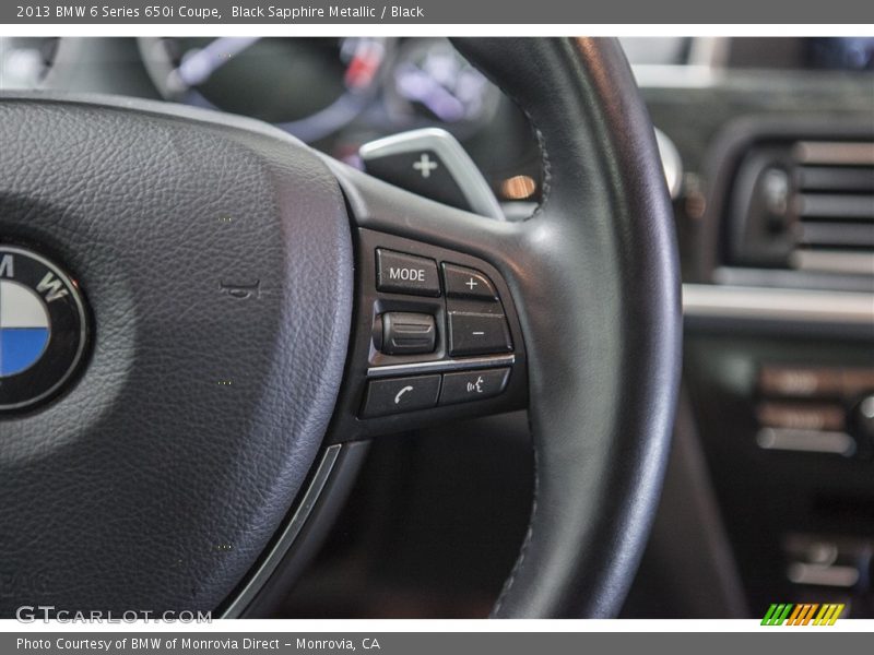 Black Sapphire Metallic / Black 2013 BMW 6 Series 650i Coupe