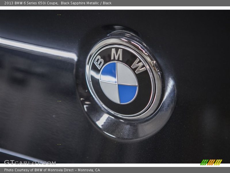 Black Sapphire Metallic / Black 2013 BMW 6 Series 650i Coupe