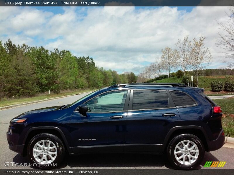 True Blue Pearl / Black 2016 Jeep Cherokee Sport 4x4
