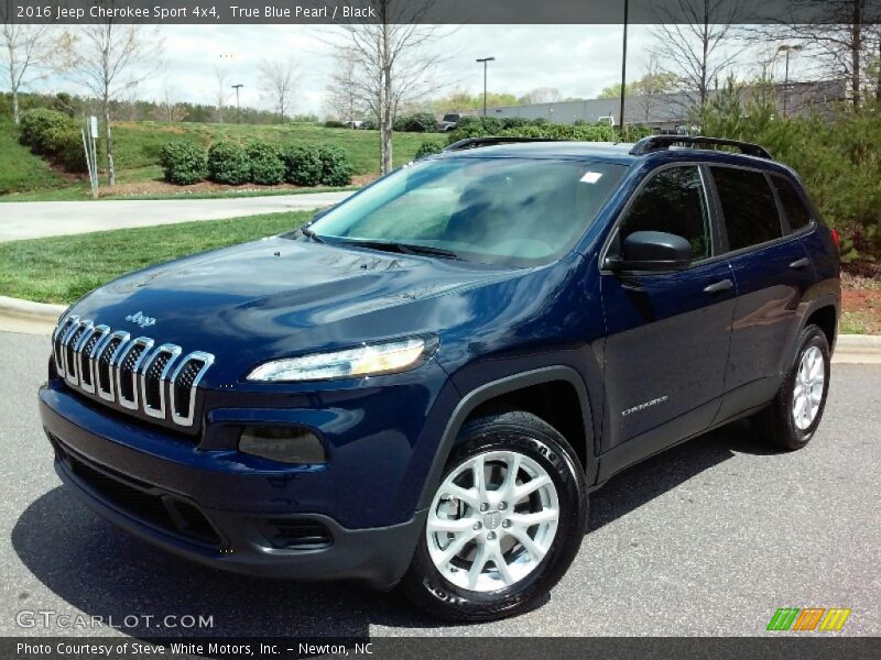 True Blue Pearl / Black 2016 Jeep Cherokee Sport 4x4