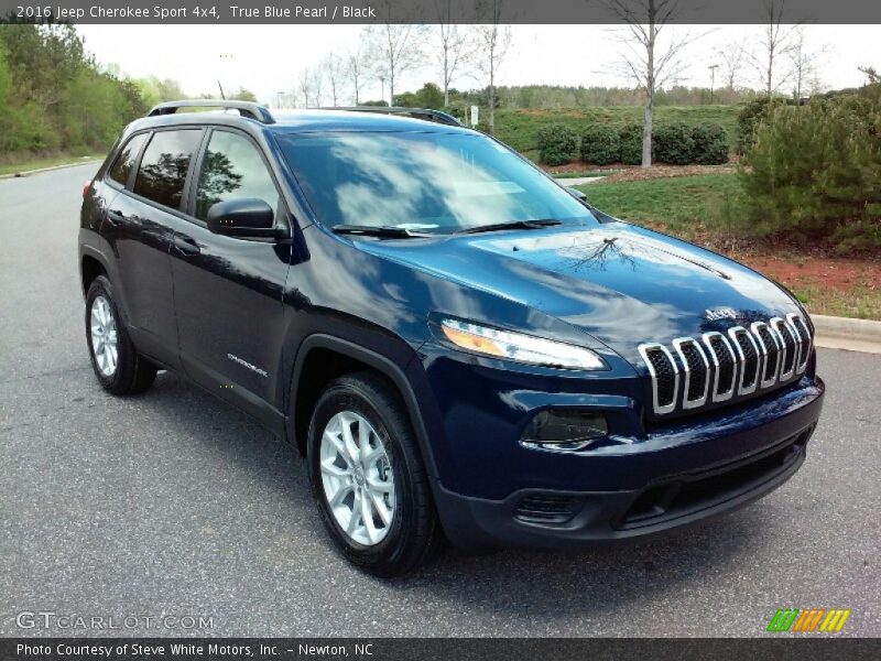 True Blue Pearl / Black 2016 Jeep Cherokee Sport 4x4