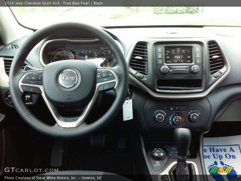 True Blue Pearl / Black 2016 Jeep Cherokee Sport 4x4