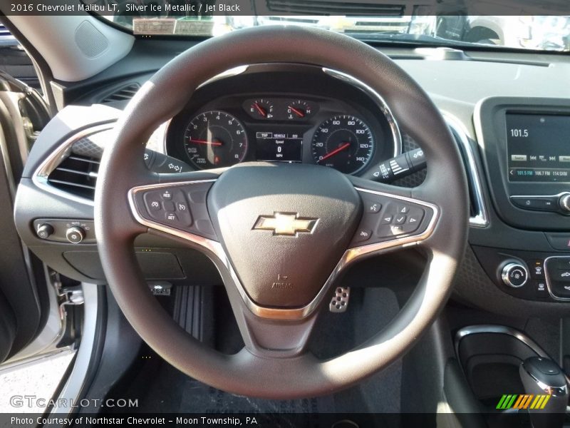 Silver Ice Metallic / Jet Black 2016 Chevrolet Malibu LT