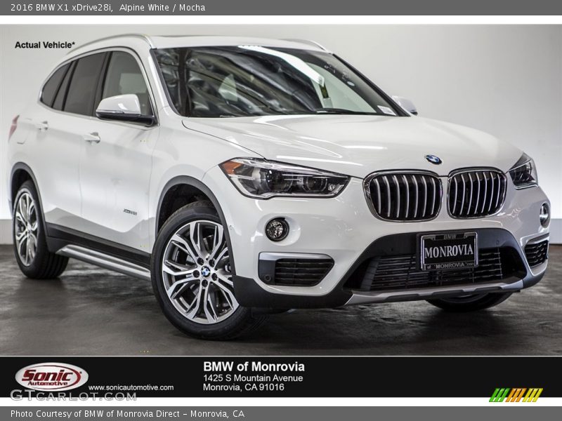 Alpine White / Mocha 2016 BMW X1 xDrive28i