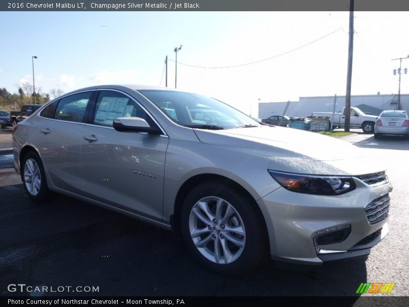 Champagne Silver Metallic / Jet Black 2016 Chevrolet Malibu LT