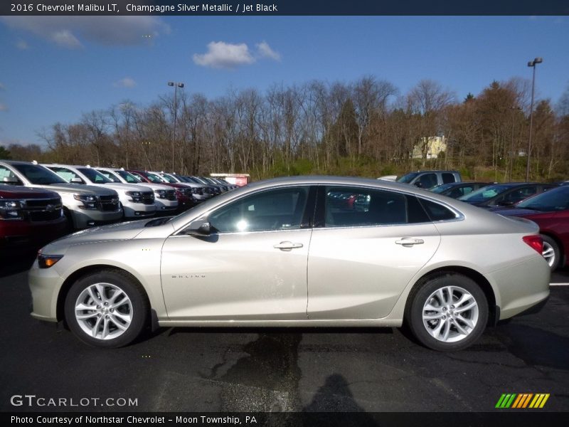 Champagne Silver Metallic / Jet Black 2016 Chevrolet Malibu LT