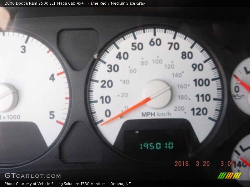 Flame Red / Medium Slate Gray 2006 Dodge Ram 2500 SLT Mega Cab 4x4