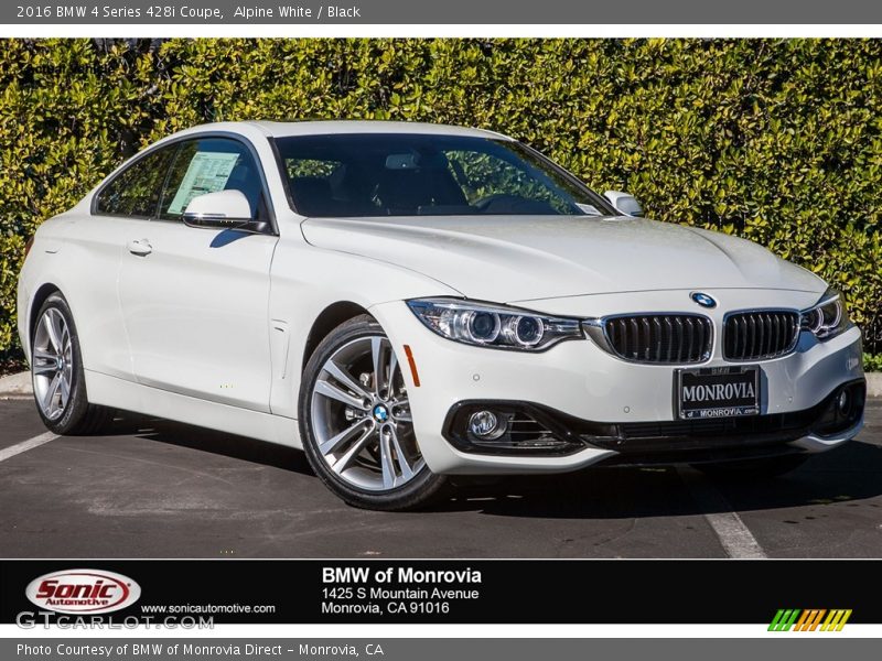 Alpine White / Black 2016 BMW 4 Series 428i Coupe