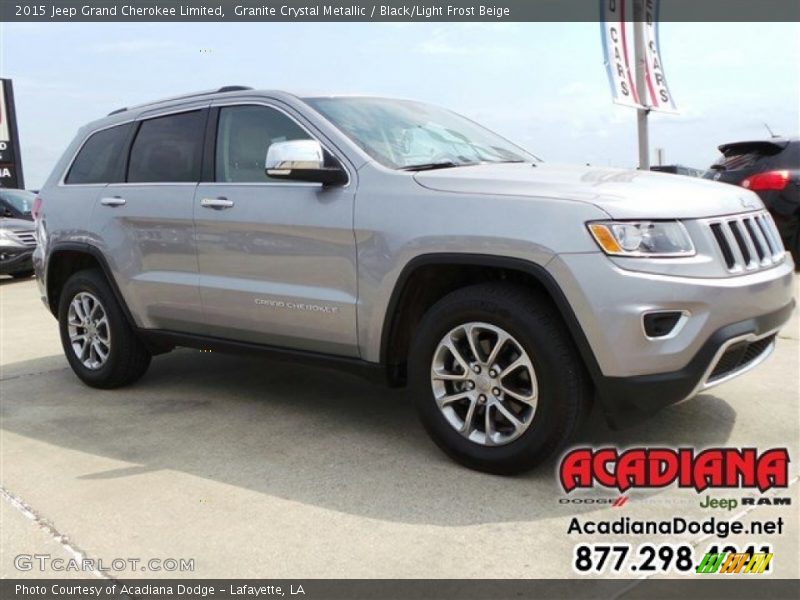 Granite Crystal Metallic / Black/Light Frost Beige 2015 Jeep Grand Cherokee Limited