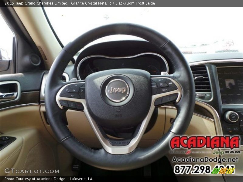Granite Crystal Metallic / Black/Light Frost Beige 2015 Jeep Grand Cherokee Limited