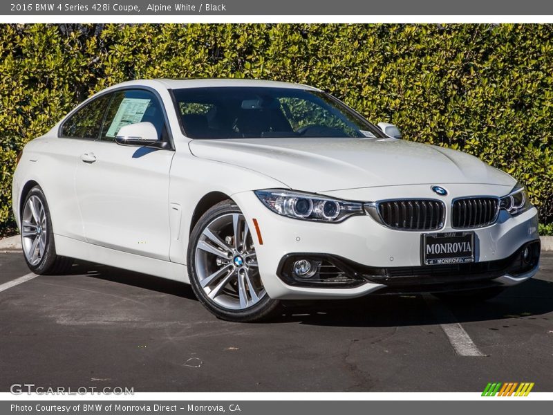 Alpine White / Black 2016 BMW 4 Series 428i Coupe