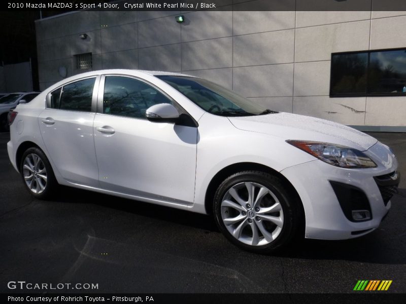 Crystal White Pearl Mica / Black 2010 Mazda MAZDA3 s Sport 4 Door