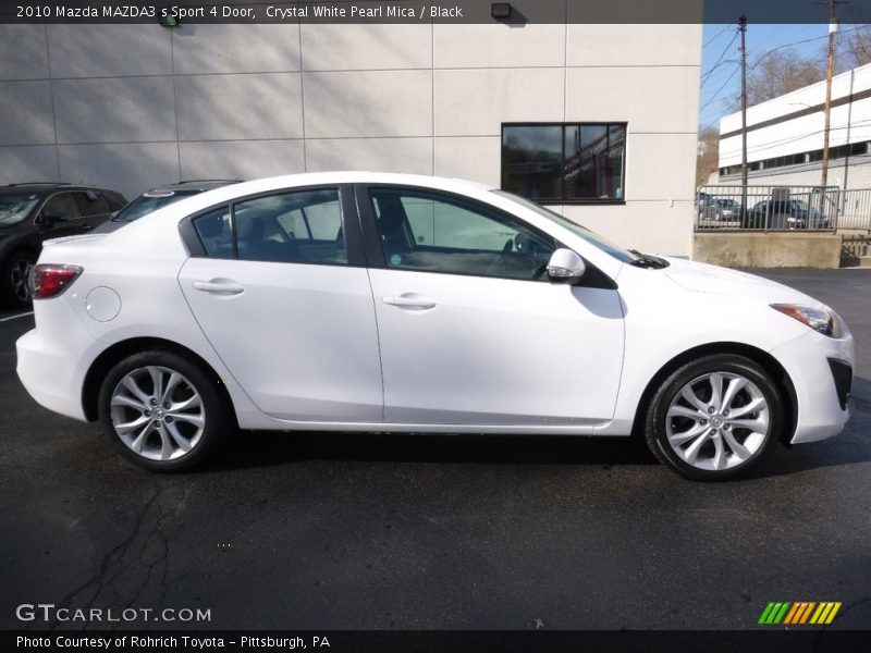 Crystal White Pearl Mica / Black 2010 Mazda MAZDA3 s Sport 4 Door