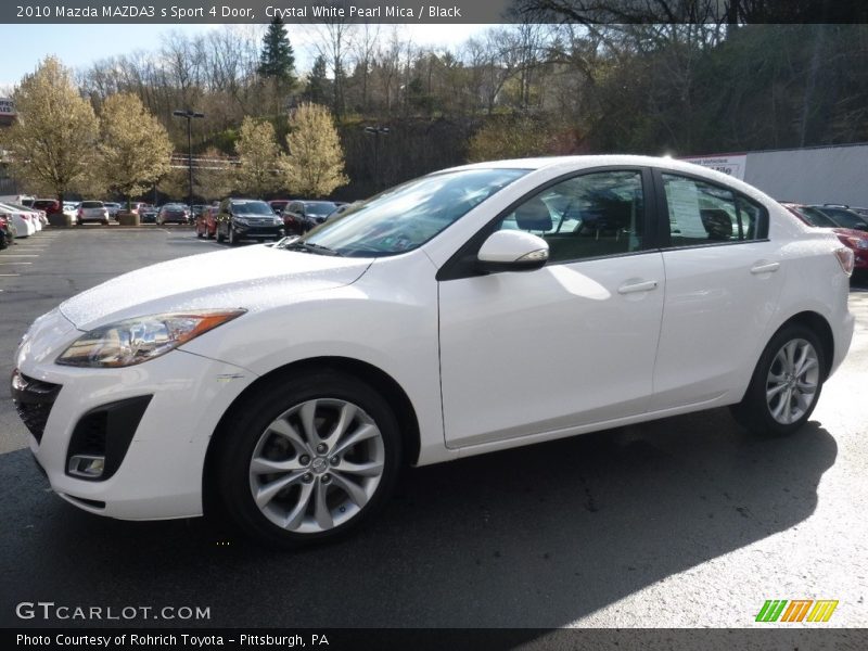 Crystal White Pearl Mica / Black 2010 Mazda MAZDA3 s Sport 4 Door