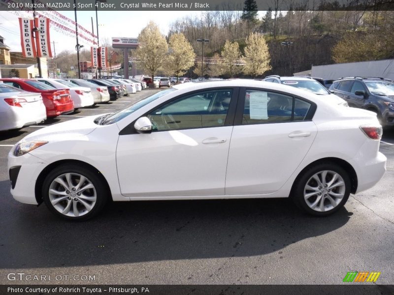 Crystal White Pearl Mica / Black 2010 Mazda MAZDA3 s Sport 4 Door