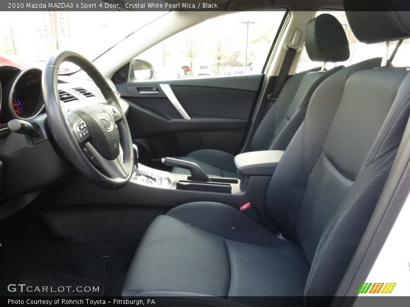 Crystal White Pearl Mica / Black 2010 Mazda MAZDA3 s Sport 4 Door