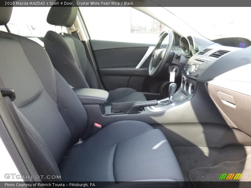 Crystal White Pearl Mica / Black 2010 Mazda MAZDA3 s Sport 4 Door