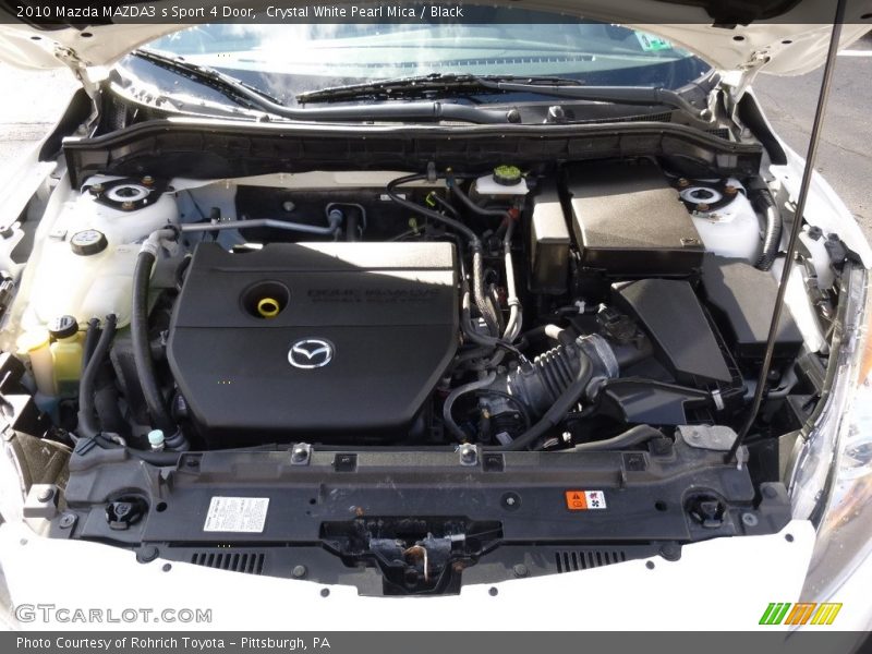 Crystal White Pearl Mica / Black 2010 Mazda MAZDA3 s Sport 4 Door