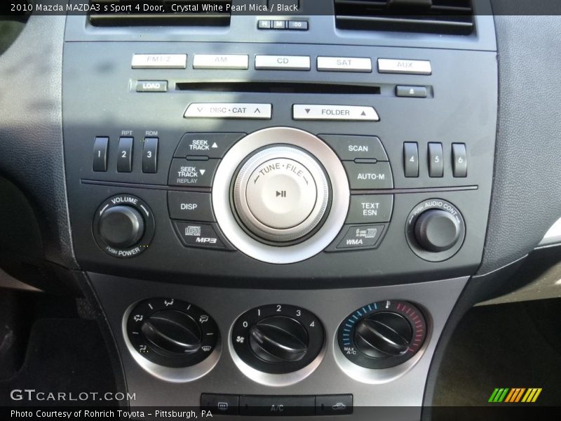 Crystal White Pearl Mica / Black 2010 Mazda MAZDA3 s Sport 4 Door