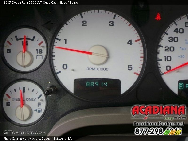 Black / Taupe 2005 Dodge Ram 2500 SLT Quad Cab