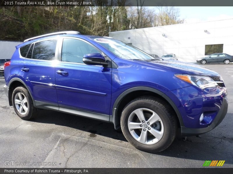 Blue Crush Metallic / Black 2015 Toyota RAV4 XLE