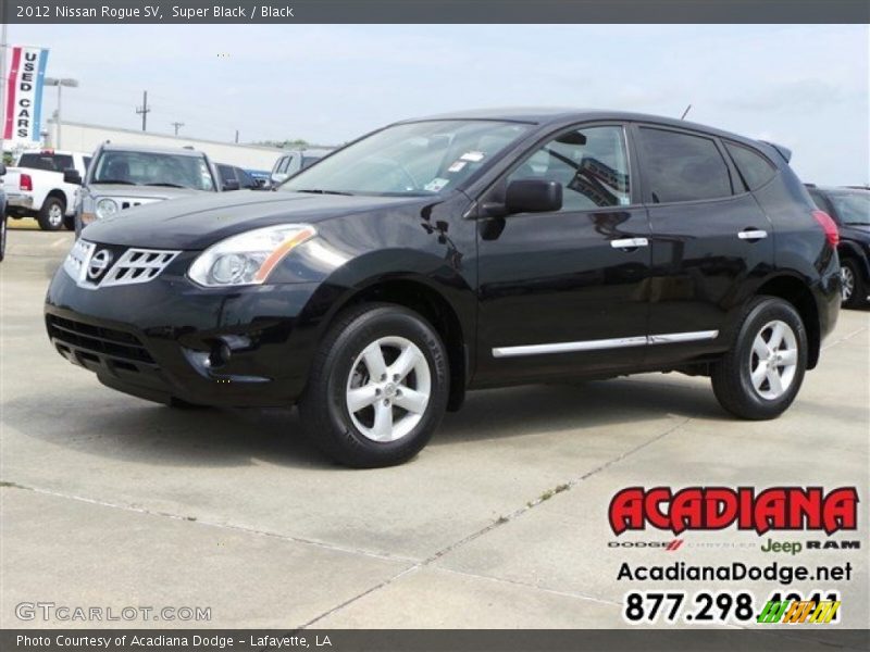 Super Black / Black 2012 Nissan Rogue SV