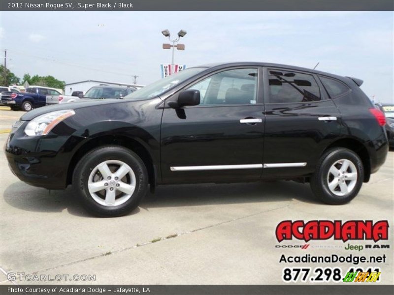 Super Black / Black 2012 Nissan Rogue SV